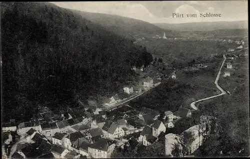 Ak Pfirt Elsass Haut Rhin, Panorama vom Schlosse