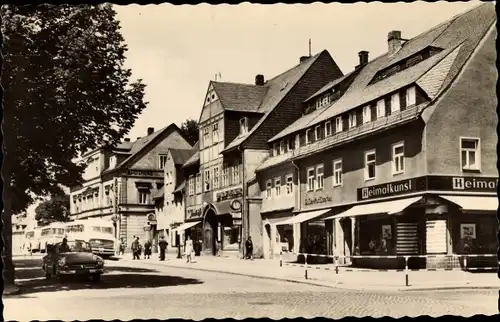 Ak Olbernhau im Erzgebirge, Ernst Thälmann Platz, Geschäft