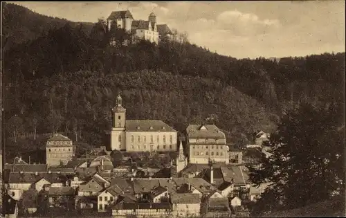 Ak Bad Leutenberg Thüringen, Schloss, Kirche, Ort