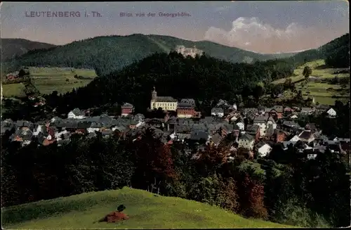 Ak Bad Leutenberg Thüringen, Totale von der Georgshöhe aus