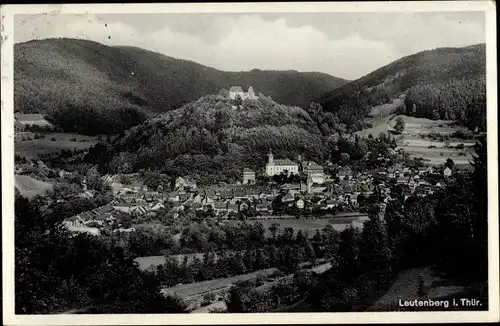 Ak Leutenberg Thüringen, Gesamtansicht, Burg