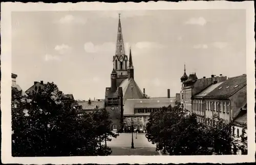 Ak Burgstädt in Sachsen, Markt, Kirche