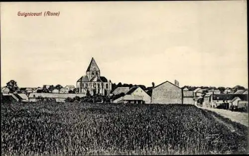 Ak Guignicourt Aisne, Panorama