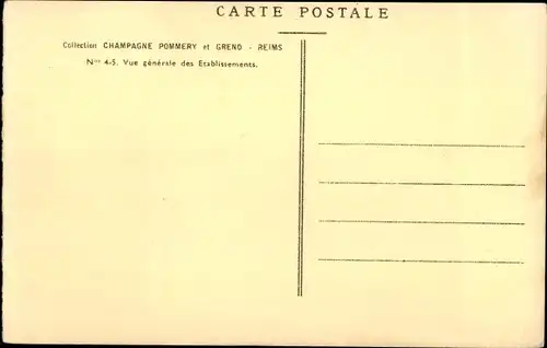 Ak Reims Marne, Vue generale des Etablissements, Champagne Pommery et Greno