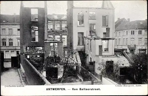 Ak Antwerpen Anvers Flandern, Van Ballaerstraat