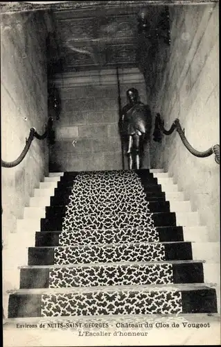 Ak Vougeot Cote d'Or, Chateau, L'Escalier d'honneur