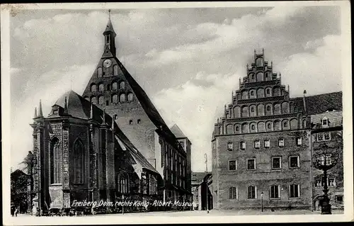 Ak Freiberg in Sachsen, Dom, König Albert Museum