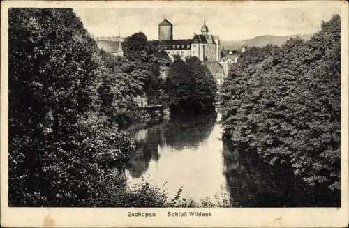 Ak Zschopau im Erzgebirge Sachsen, Schloss Wildeck