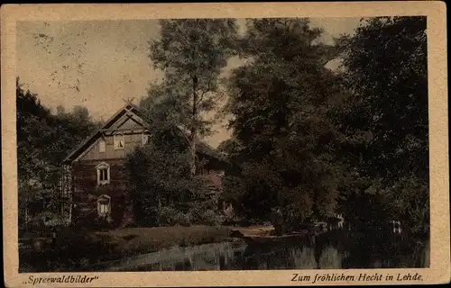 Ak Lehde Lübbenau Spreewald, Zum fröhlichen Hecht