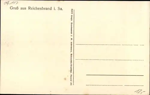 Ak Reichenbrand Chemnitz in Sachsen, Kirche, Gasthof, Geschäft Rich. Malz