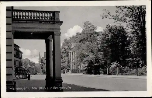 Ak Meiningen in Südthüringen, Blick zur Georgstraße