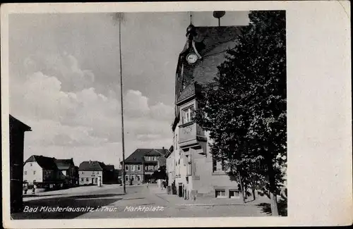 Ak Bad Klosterlausnitz in Thüringen, Marktplatz