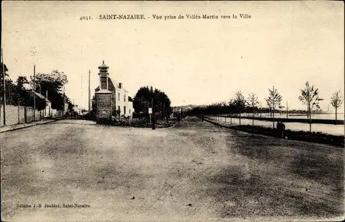 Ak Saint Nazaire Loire Atlantique, Vue prise de Villès Martin vers la Ville