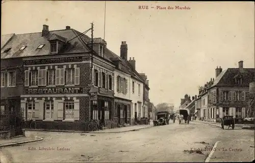 Ak Rue Somme, Place des Marches