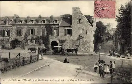 Ak Dives Calvados, L'Hostellerie de Guillaume le Conquérant, Rue de Liseux