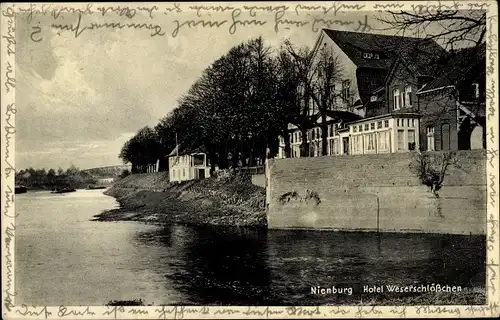 Ak Nienburg an der Weser, Hotel Weserschlösschen