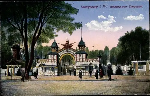 Ak Kaliningrad Königsberg Ostpreußen, Tiergarten, Eingang