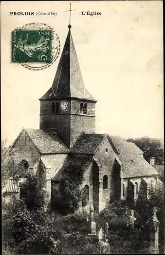 Ak Frôlois Cote d'Or, L'Eglise