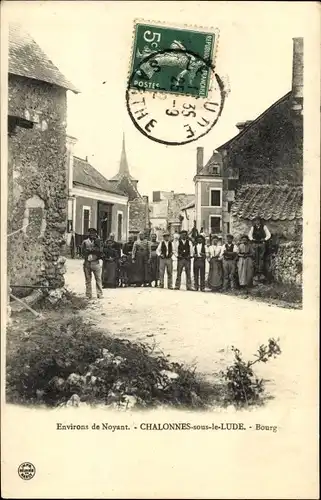 Ak Chalonnes sous le Lude Maine-et-Loire, Bourg, Bewohner