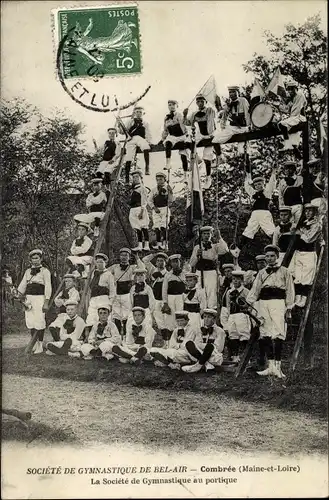 Ak Bel Air Combrée Maine et Loire, Societe de Gymnastique