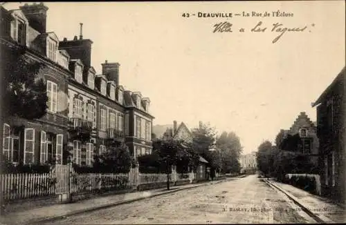 Ak Deauville Calvados, La Rue de l'Ecluse