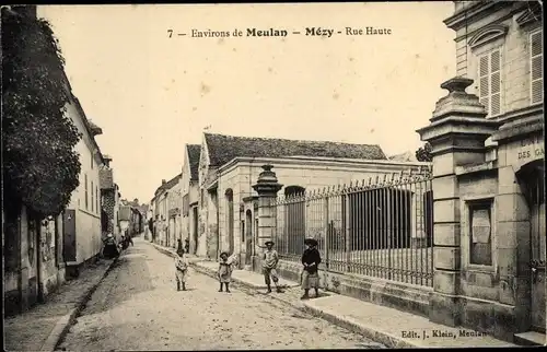 Ak Mézy-sur-Seine Yvelines, Rue Haute