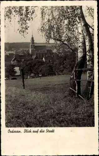 Ak Oederan Sachsen, Blick auf die Stadt