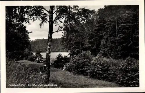 Ak Zechlinerhütte Stadt Rheinsberg, Einfahrt zum Dallgowsee