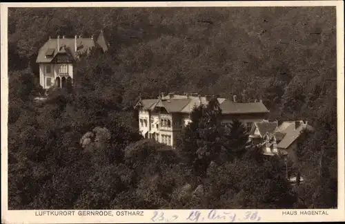 Ak Gernrode Quedlinburg im Harz, Haus Hagental