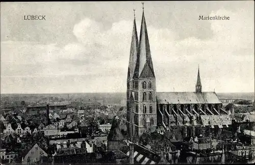 Ak Hansestadt Lübeck, Marienkirche