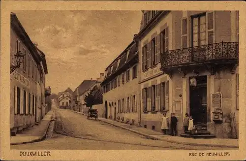 Ak Bouxwiller Buchsweiler Elsass Bas Rhin, Rue de Neuwiller