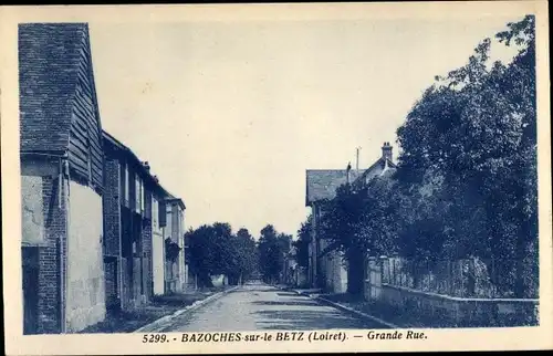 Ak Bazoches sur le Betz Loiret, Grande Rue