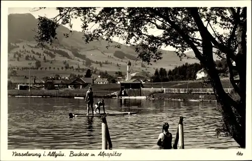 Ak Nesselwang im Allgäu, Bucksee mit Alpspitze