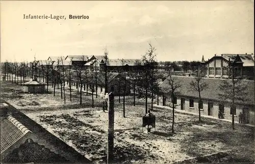 Ak Beverloo Beverlo Beringen Flandern Limburg, Infanterie Lager