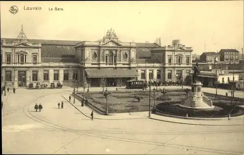 Ak Louvain Leuven Flämisch Brabant, Bahnhof, Denkmal