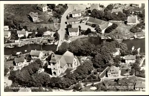 Ak Grundsund Schweden, Flygfoto