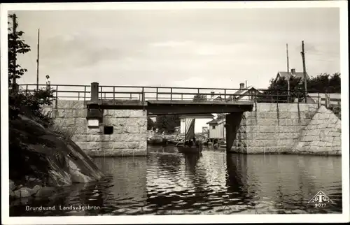 Ak Grundsund Schweden, Landsvägsbron