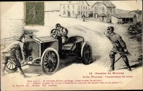 Ak Alligny-en-Morvan Nievre, Sourire du Morvan, Arrete Municipal, Auto