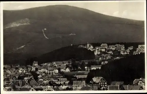 Ak Braunlage im Oberharz, Gesamtansicht mit Wurmberg