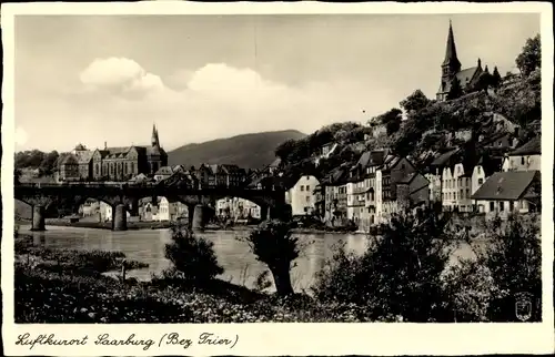 Ak Saarburg Saar bei Trier Rheinland Pfalz, Teilansicht der Altstadt