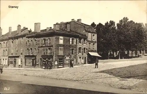Ak Stenay Lothringen Meuse, Straßenpartie, Geschäft
