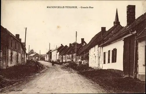 Ak Maisoncelle Tuilerie Oise, Grande Rue
