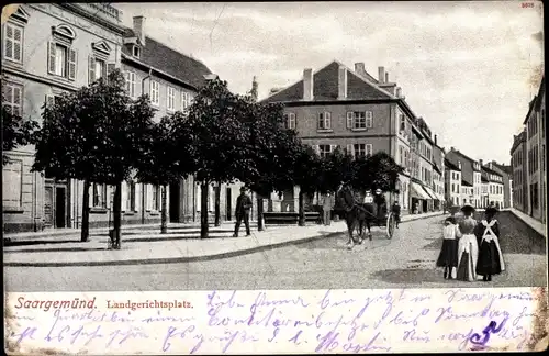 Ak Saargemünd Sarreguemines Lothringen Moselle, Landgerichtsplatz