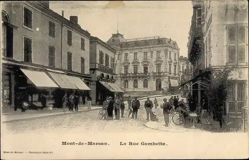 Ak Mont de Marsan Landes, Rue Gambetta