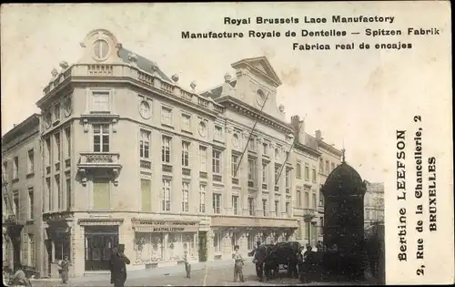 Ak Bruxelles Brüssel, Royal Brussels Lace Manufactory, Rue de la Chancellerie