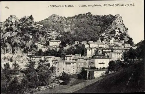 Ak Gilette Alpes-Maritimes, Vue generale, cote Ouest