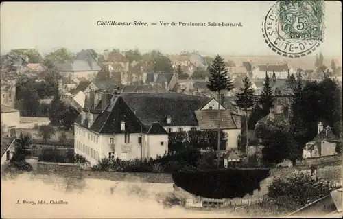 Ak Châtillon sur Seine Côte d’Or, Vue du Pensionnat Saint Bernard