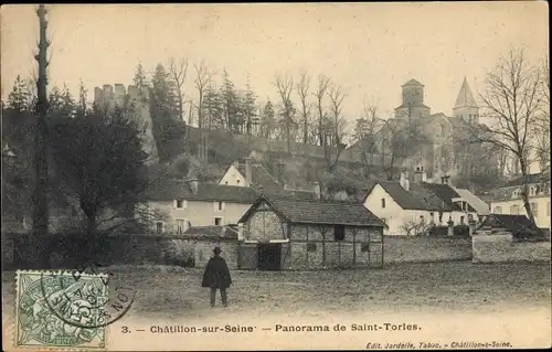Ak Châtillon sur Seine Côte d’Or, Panorama de Saint Tories