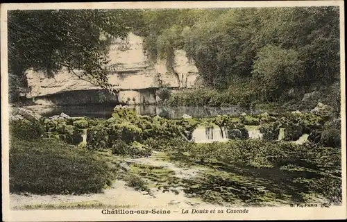 Ak Châtillon sur Seine Côte d’Or, La Douix et sa Cascade