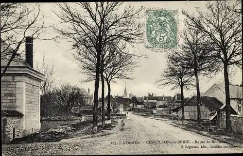 Ak Châtillon sur Seine Côte d’Or, Route de Montbard